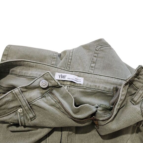 YMI  jeans for Women's Size 11/30 Mom Fit Light Green Color Distressed Style - Picture 6 of 14